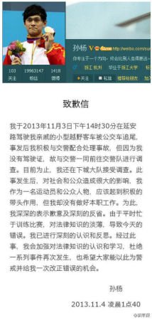 網曝孫楊因女友不滿賠償才主動報警